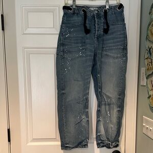 We The Free Light Blue Denim with Navy Drawstring